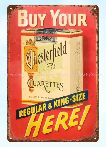 bathroom wall hangings decoration tobacco cigarettes mancave metal tin sign