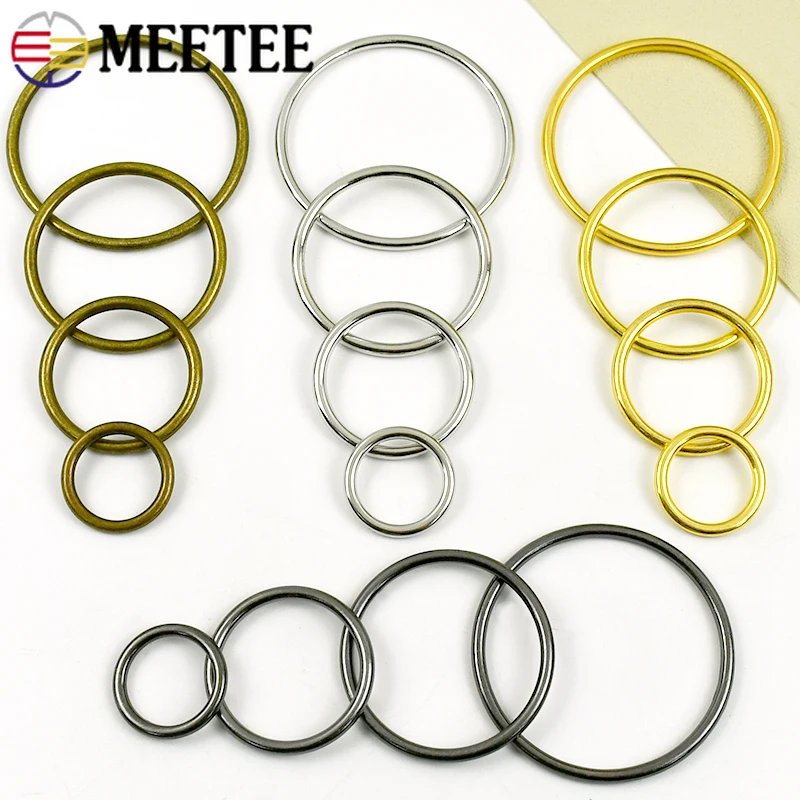 

20Pcs 20-50mm Metal O Ring Buckles Bag Strap Connector Keychain Carabiner Clip Loop Clasp Leather Crafts Hardware Accessories
