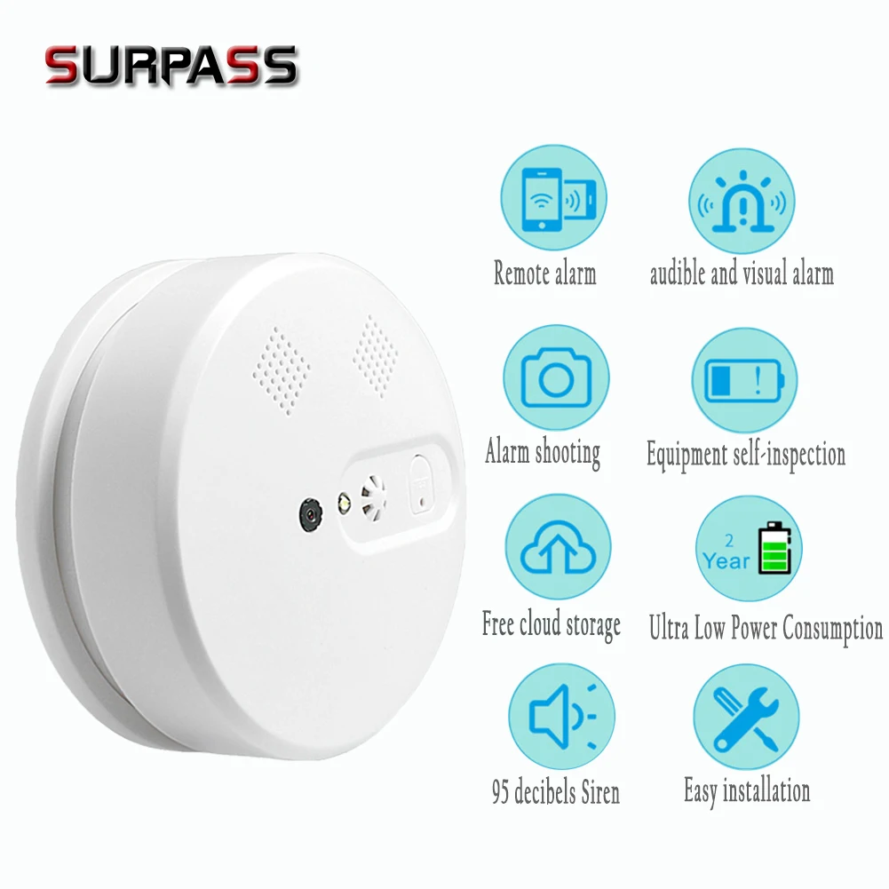 Smart smoke detector,When there is smoke, send the dangerous photos to mobile.