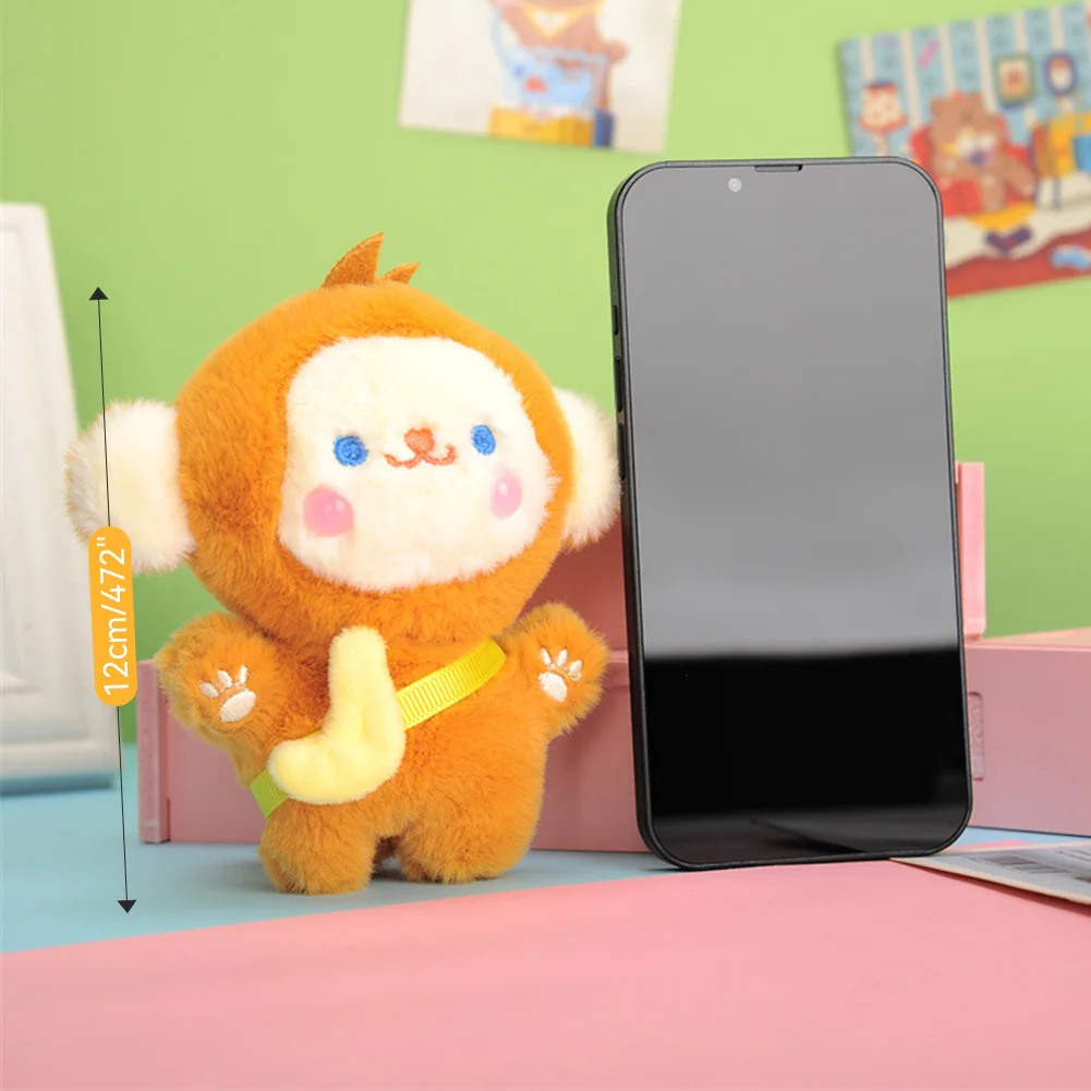 12cm Little Monkey Key Chain,Adorable Plush Charm Versatile Keychain Bag Charm For Kids Adults,Daily Use Handbag Decoration