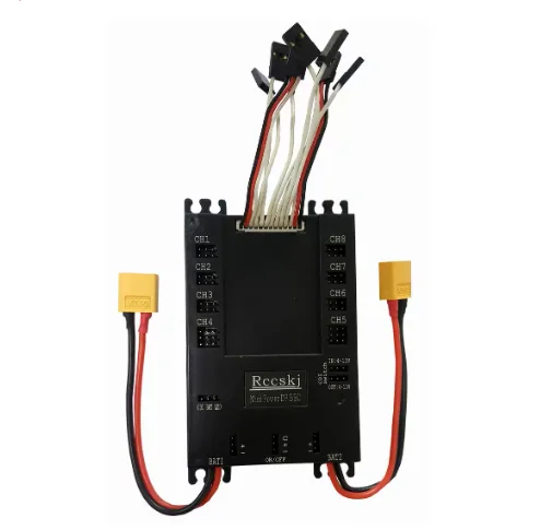 30A BEC Power Distribution Board for RC Gas Plane Dual Battery,CDI Kill Switch & LED Voltage Monitor 9-Channel Redundancy System