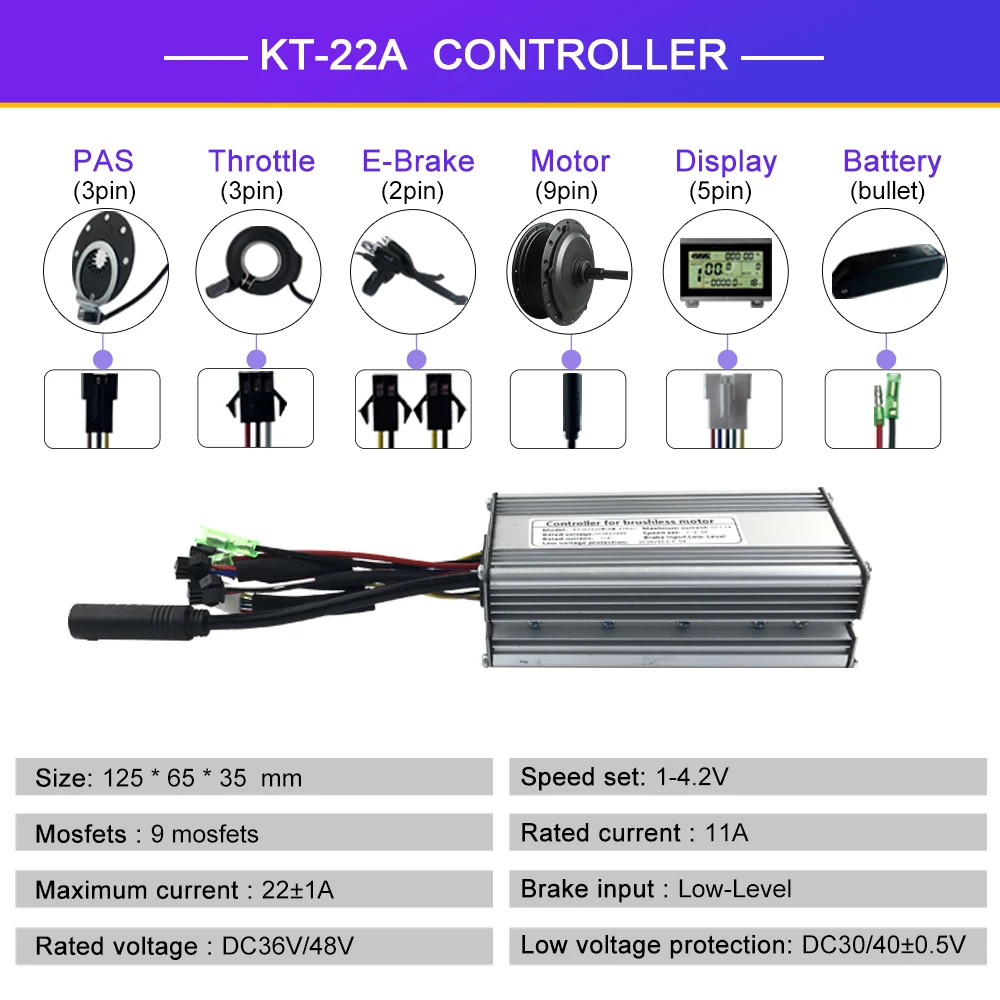 Kit di conversione bicicletta elettrica, ruota motore mozzo Brushless, mozzo anteriore e posteriore, 500W, 36V, 48V