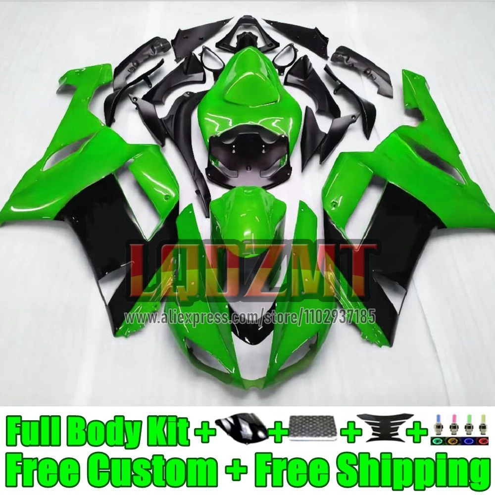 Injection Body For KAWASAKI NINJA ZX-6R ZX636 39No.22 green stock ZX 636 6R 6 R ZX-636 ZX6R 2007 2008 600CC ZX600 07 08 Fairing