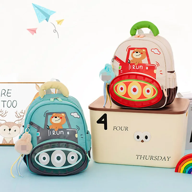 

Новая школьная сумка для строительных грузовиков для мальчиков, рюкзак для дошкольников с героями мультфильмов для детей 3-6 лет, легкая школьная сумка для детского сада, подарок