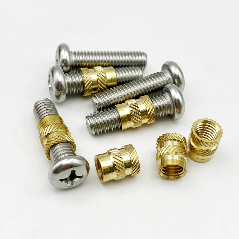 Messing-Einsatzmutter und Schrauben-Sortiment-Set, 260–500 Stück, M2, M3, M4, Hot-Melt-Einsatz, Rändelmutter, Injektions-Einbettungsmutter für 3D-Drucker – Detail 6
