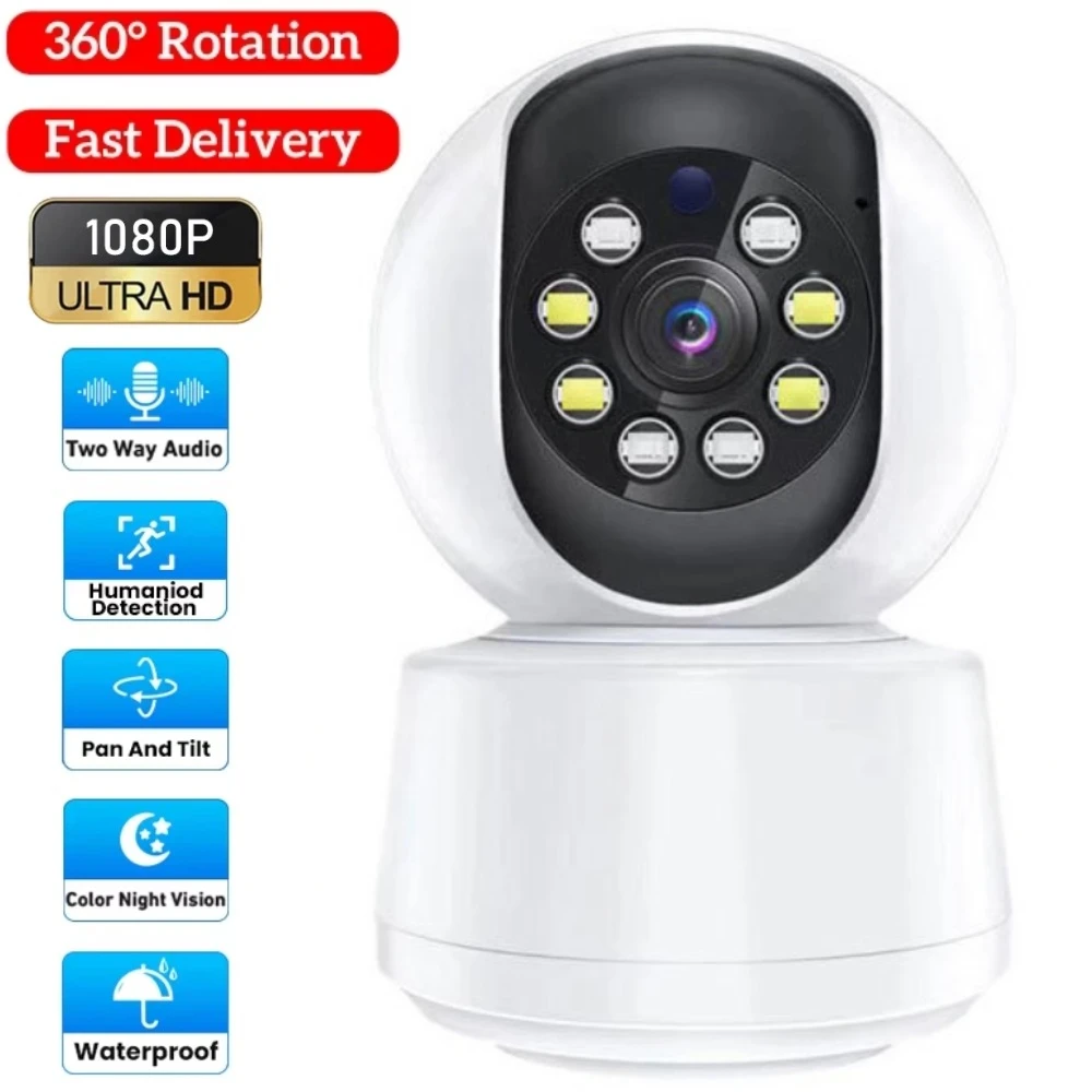 Home Surveillance Cameras 360 Telecamera Wifi AutoTrack 2-way Audio Webcam Night Vision Monitor PTZ Camera Security Protection