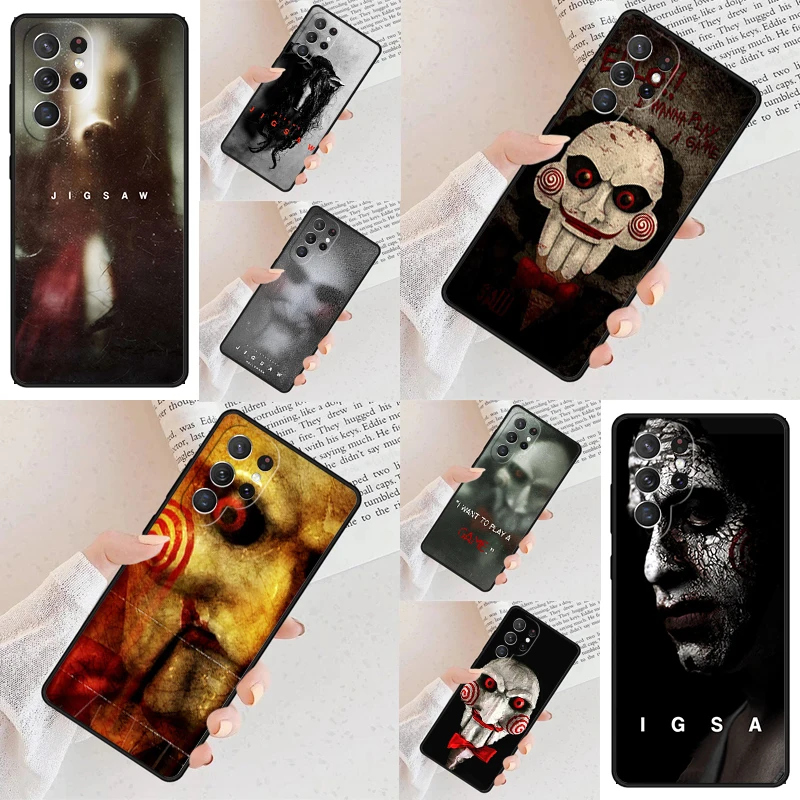 Jigsaw Saw Horror Cell Phone Case for Samsung Galaxy S26 Ultra S25 S24 S23 S22 S21 S20 Note10 Cover