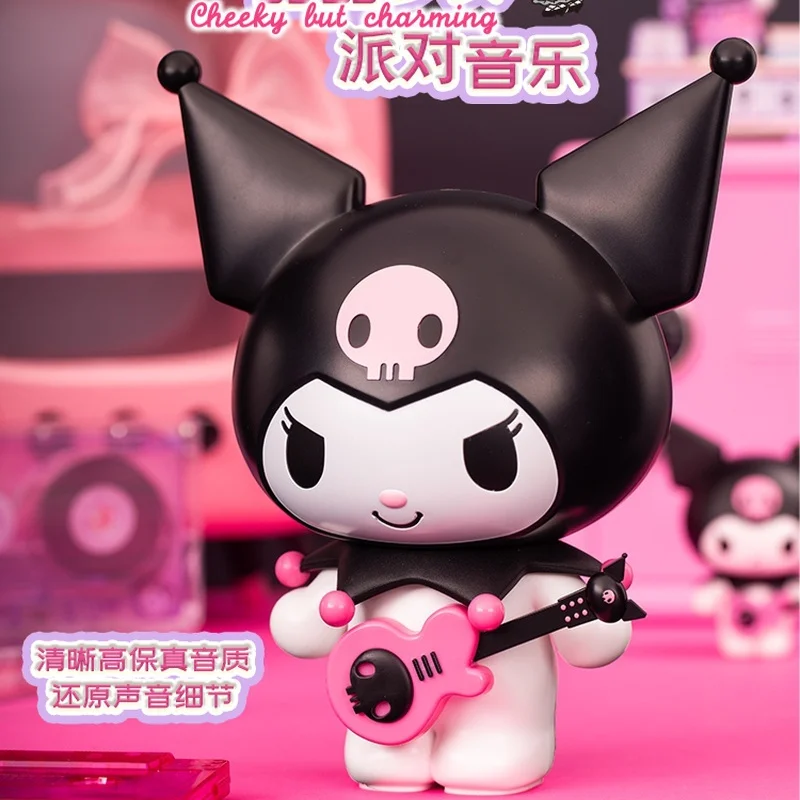Figurka Sanrio Kuromi, głośnik Bluetooth, lalka, kawaii ozdoba na biurko do pokoju, zabawka, prezent dla dzieci, seria zespołów, figurka kolekcjonerska
