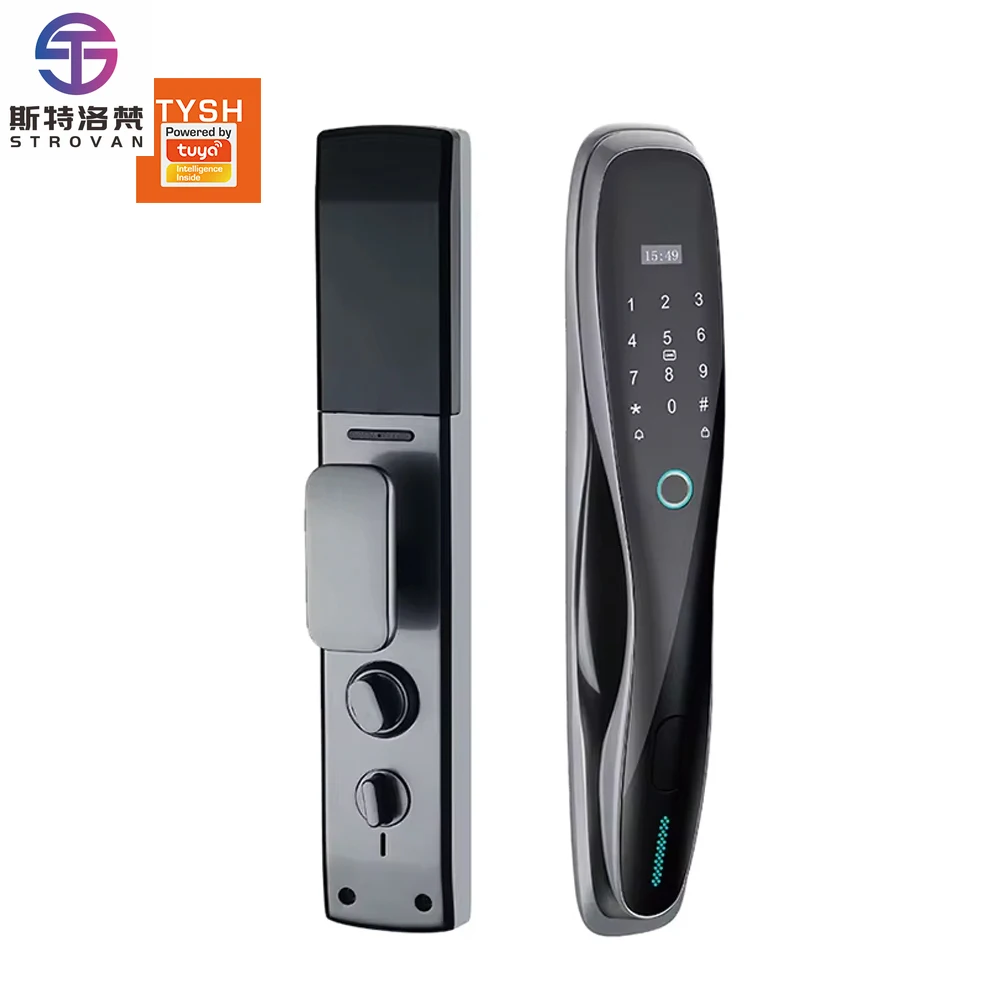 

STLF Tuya Smart Door Lock with Fingerprint APP Control Wi-Fi Compatible with Aluminum/Glass/Steel Doors