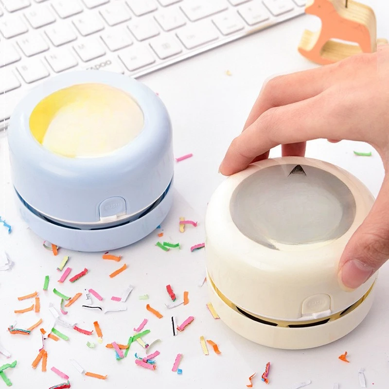 Mini Desktop Vacuum Cleaner Office Cleaner Electric Overheating Protection One-click Start USB Charging