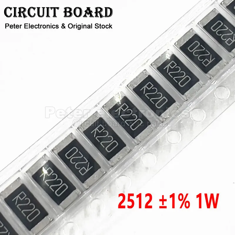 50Pcs 2512 1% 1W SMD Resistor R100 10R0 1R00 R005 1000 20R0 0 R500 2R00 1001 R300 R330 R020 R050 51R0 5R10 R150 R200 R250 33R0