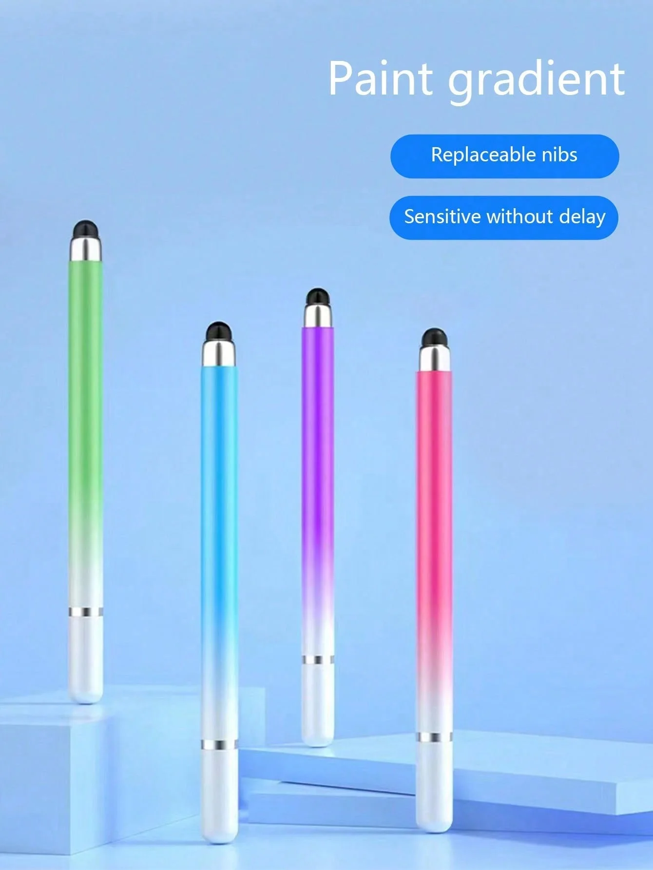 

1 Macaron Gradient Color Dual-Head Touch Stylus Pen, High-Precision Touch Pen for Mobile Phones and Tablets, Suitable for Sketching and Drawing, Compatible with Apple iPad and Huawei Tablets Capacitive Pen