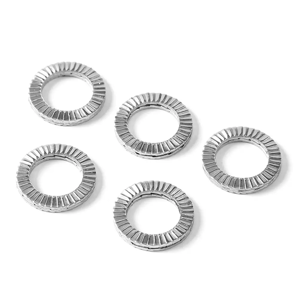 5Pcs Double Side Lock Washers Hardware Fastener 304 Stainless Steel Wedge Lock Washer M4 M10 M12 M16 M20 Self-Lock