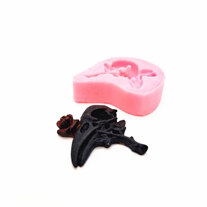 Crow Bites Rose Silicone Mold DIY Handmade Resin Gypsum Aromatherapy Candle Concrete Crystal Dropping Glue Mold Making Crafts