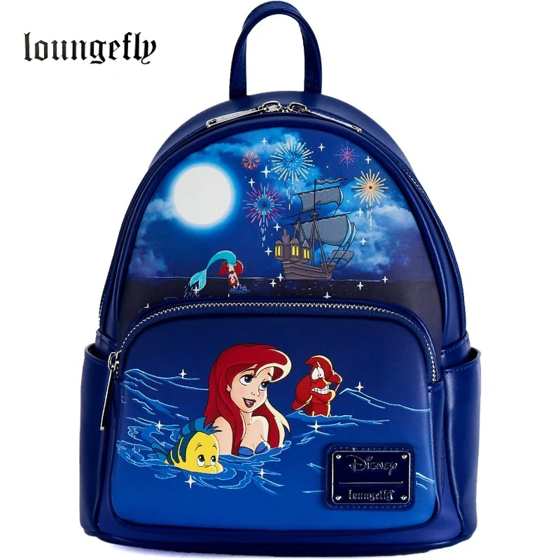 Loungefly Disney la sirenetta Ariel fuochi d\'artificio Mini zaino blu scuro