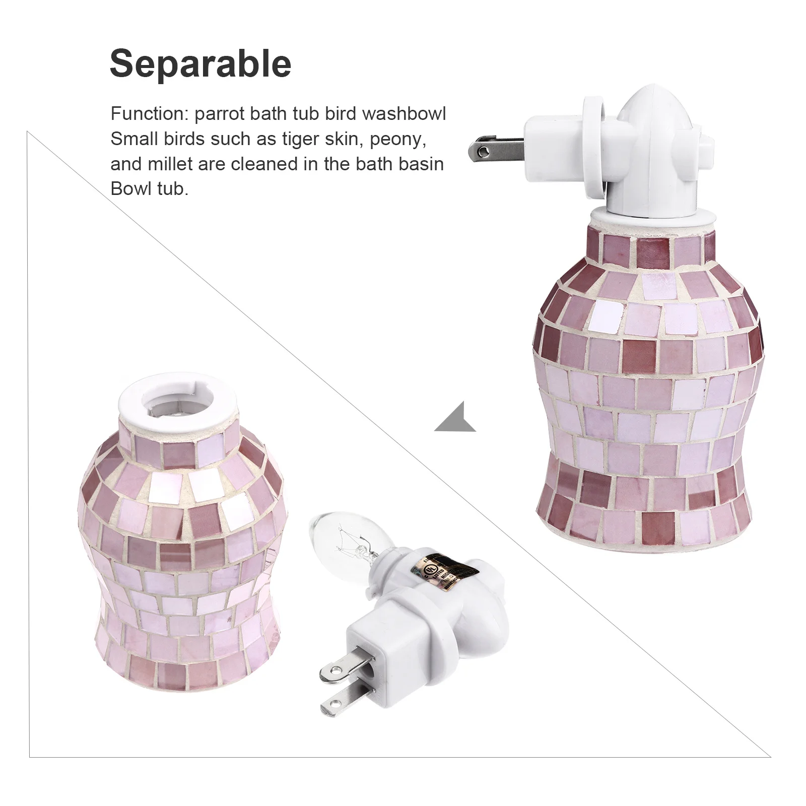 

1Pcs Glass Warmer Fragrance Lamp Electric Wax Burner Night Light for Home and Spa Plug-in Smokeless Aromatherapy