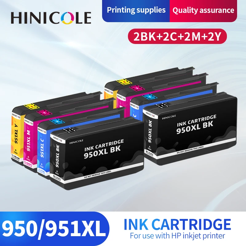 HINICOLE Compatible For HP Officejet Pro 8100 8600 8610 8615 8620 8625 8630 251dw 276dw Ink Cartridge For HP 950XL 951XL 950 951