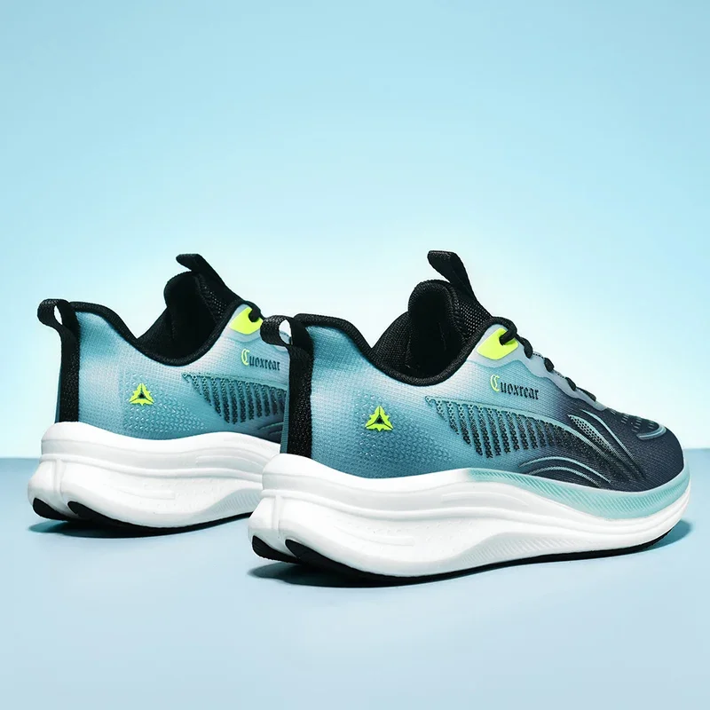 Chaussures de course respirantes en maille de poisson pour hommes, baskets de sport décontractées, mode populaire, nouveau