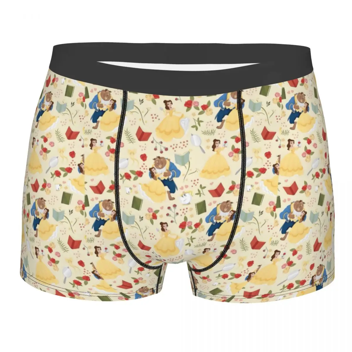 

Нижнее белье «Красавица и чудовище» на заказ, мужские эластичные трусы-боксеры, шорты, мягкие трусы для Homme