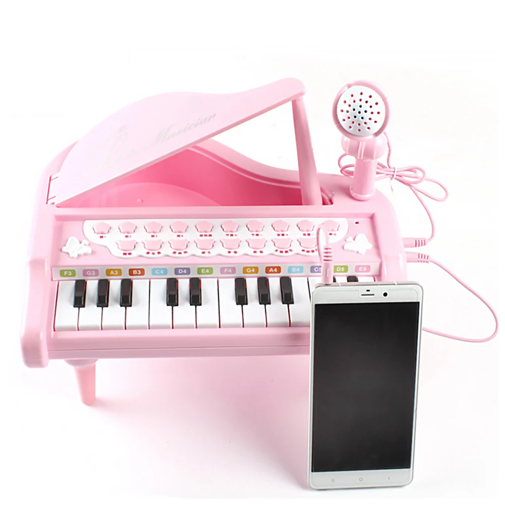 

Music Keyboard Piano Electronic Organ with Microphone Multifunctional Toy Child Cute