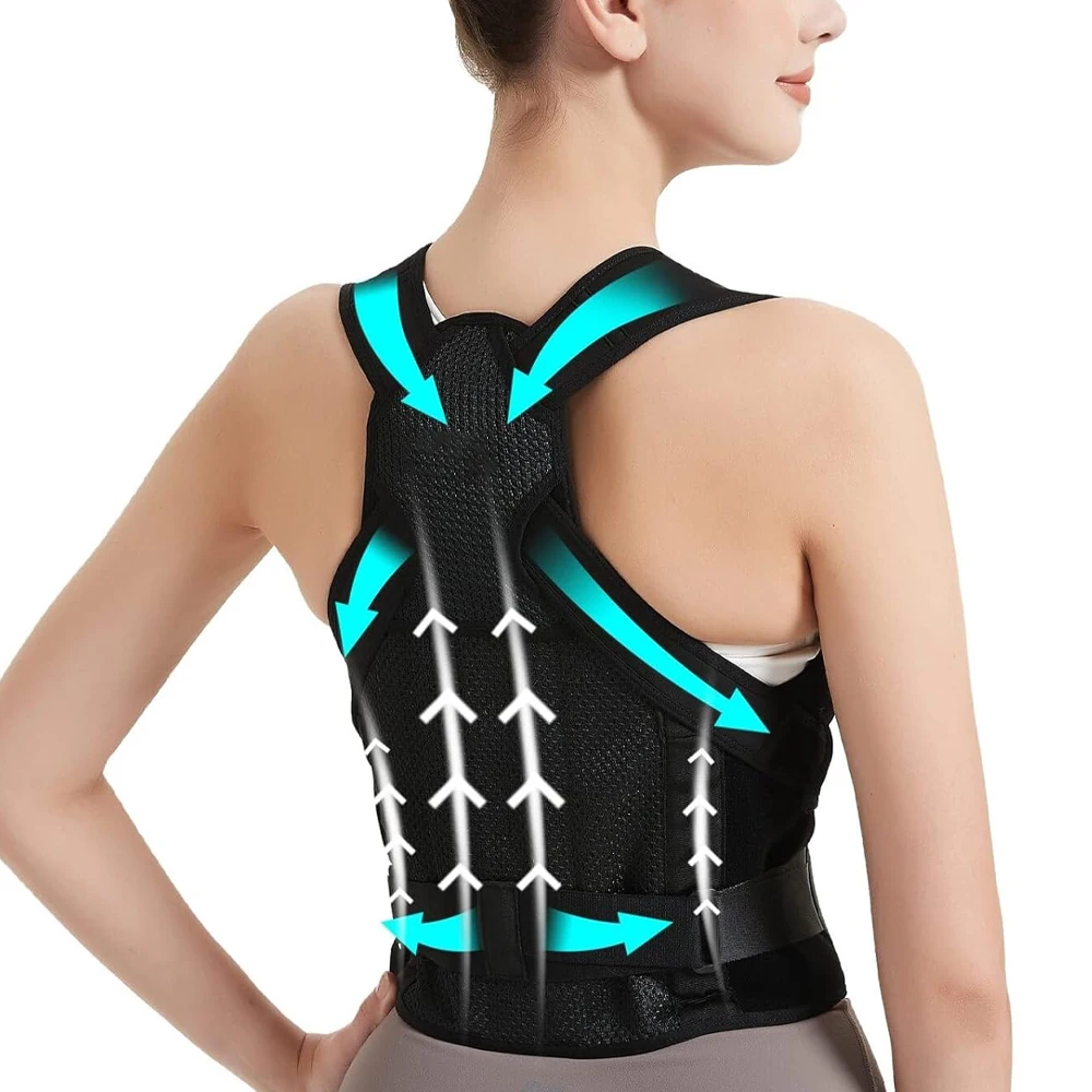 

Back Brace and Posture Corrector for Women and Men Adjustable and Lightweight Straightener for Scoliosis Hunchback Correction