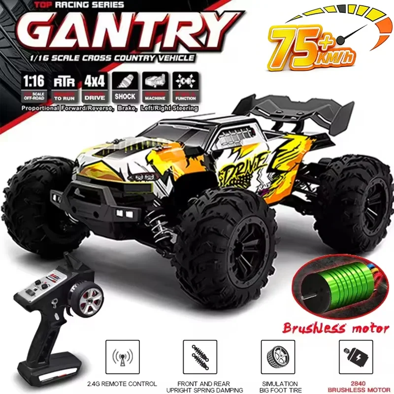 WLtoys 1/16 16101PRO 16102PRO RC Car 2.4G 4WD High Speed Brushless Motor Racing Toy with Night LED for Kids And Adults Gift
