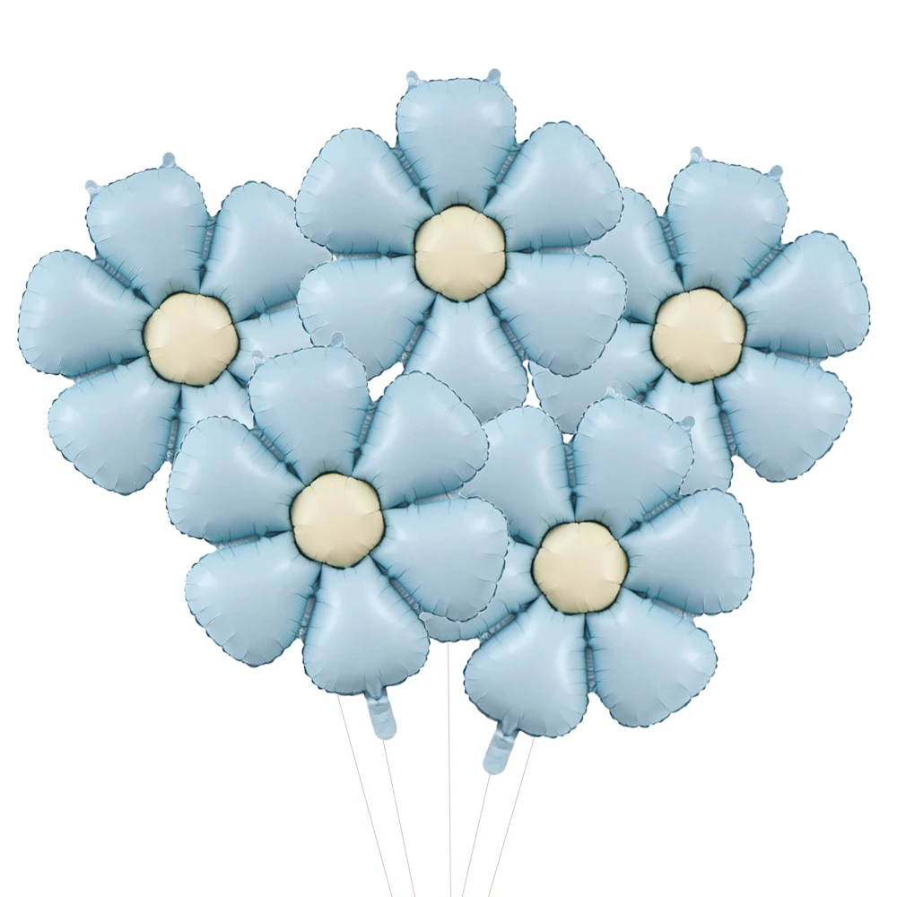 5 Stück Matte Candy Daisy Folienballons Sonnenblumen-Ballon Mädchen Babyparty Geburtstag Foto-Requisiten Hochzeitsdekoration