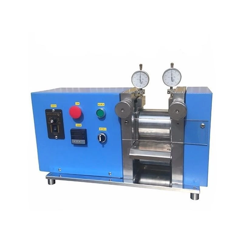 Electric Heated Vertical Twin‑Roller Machine, Lab Use Double Roll Experimental Processing Device