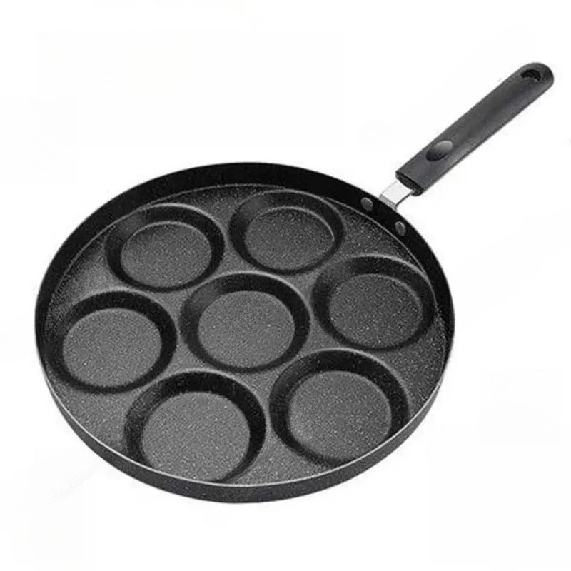 

7 Holes Frying Pan Non Stick Fried Eggs Cooking Pan Burger Mold Household Kitchen Restaurant Cookware