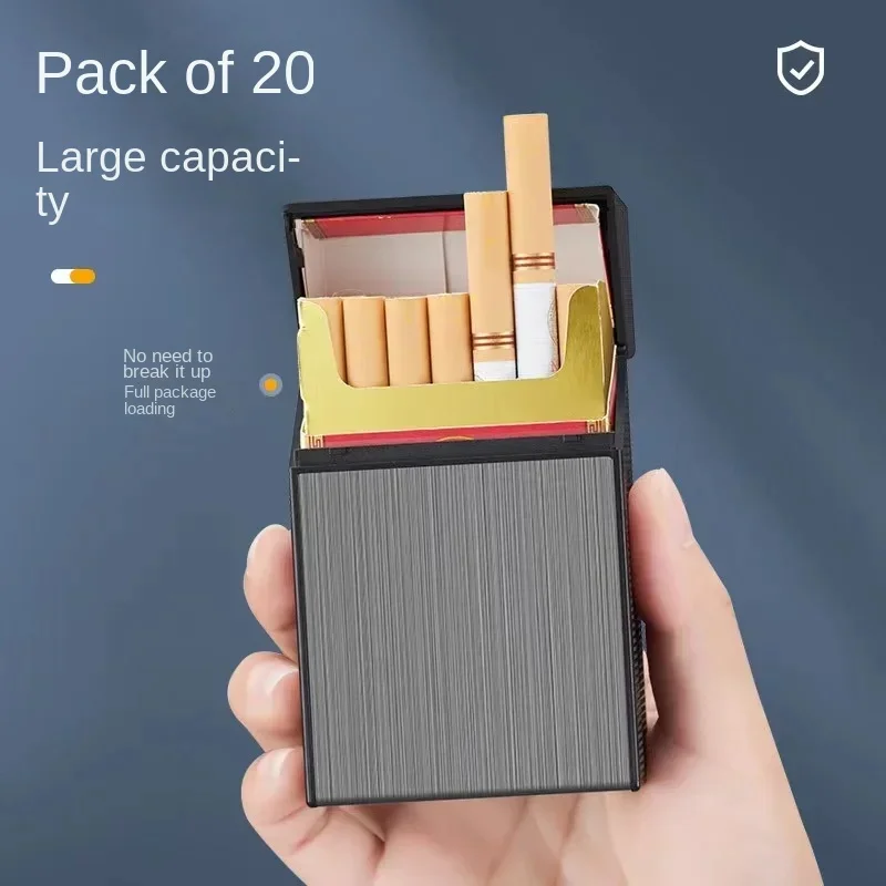 Rechargeable Cigarette Case with Integrated Lighter, There Are Fine and Rough Smoke, 20 Cigarette Cases, USB