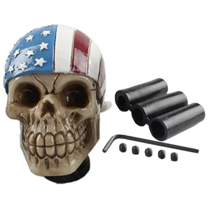 Shift Knob Skull Realistic Resin Skull Gear Shift Head With Big Teeth Stick Shift Transmission Shifter Fits Most Manual &