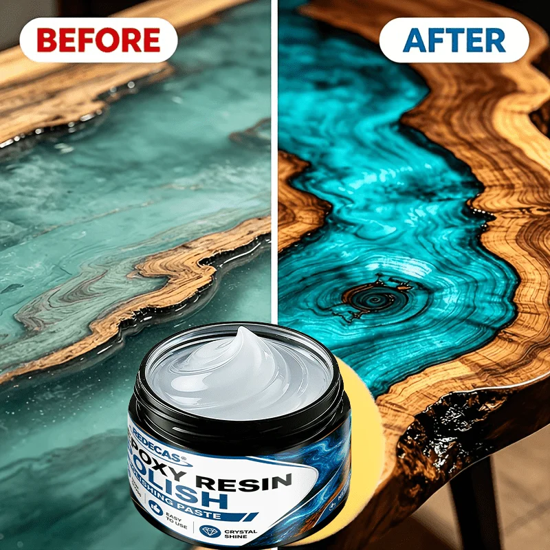 High‑Gloss Epoxy Resin Polish Kit, Sand & Buff Scratches, Restore Clarity, Mirror Finish for Resin Tables & Art, for Hobbyists
