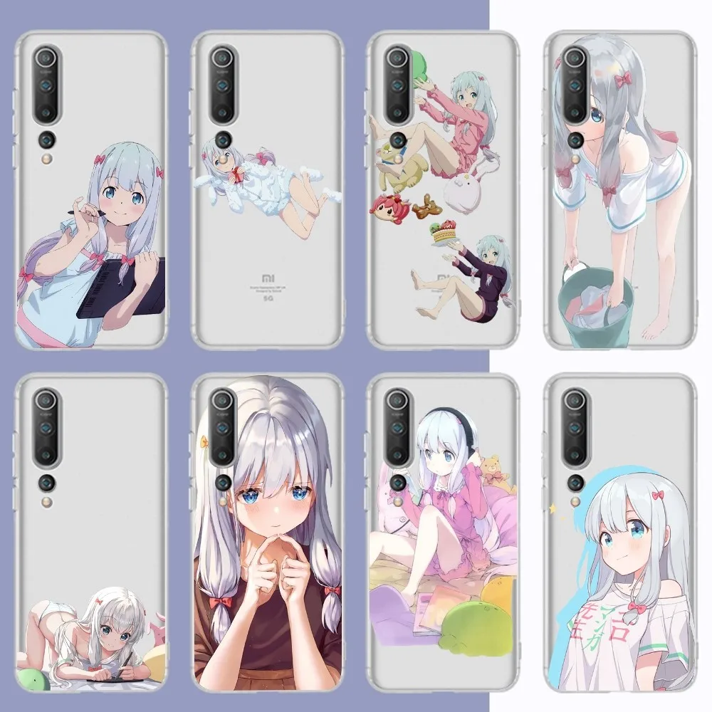 Cute Girl Izumi Sagiri Phone Case For Samsung S 20 21 22 23 for Redmi Note7 8 9 10 for Huawei P20 30 40 Clear Case