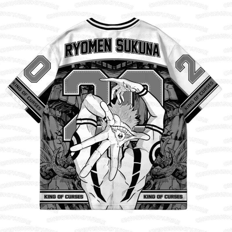 Sommer Herren Damen Sukuna Jujutsu Kaisen Jersey Cursed King Kinder T-Shirt Sommer Schnelltrocknendes Leichtes T-Shirt Oberteil – Detail 9