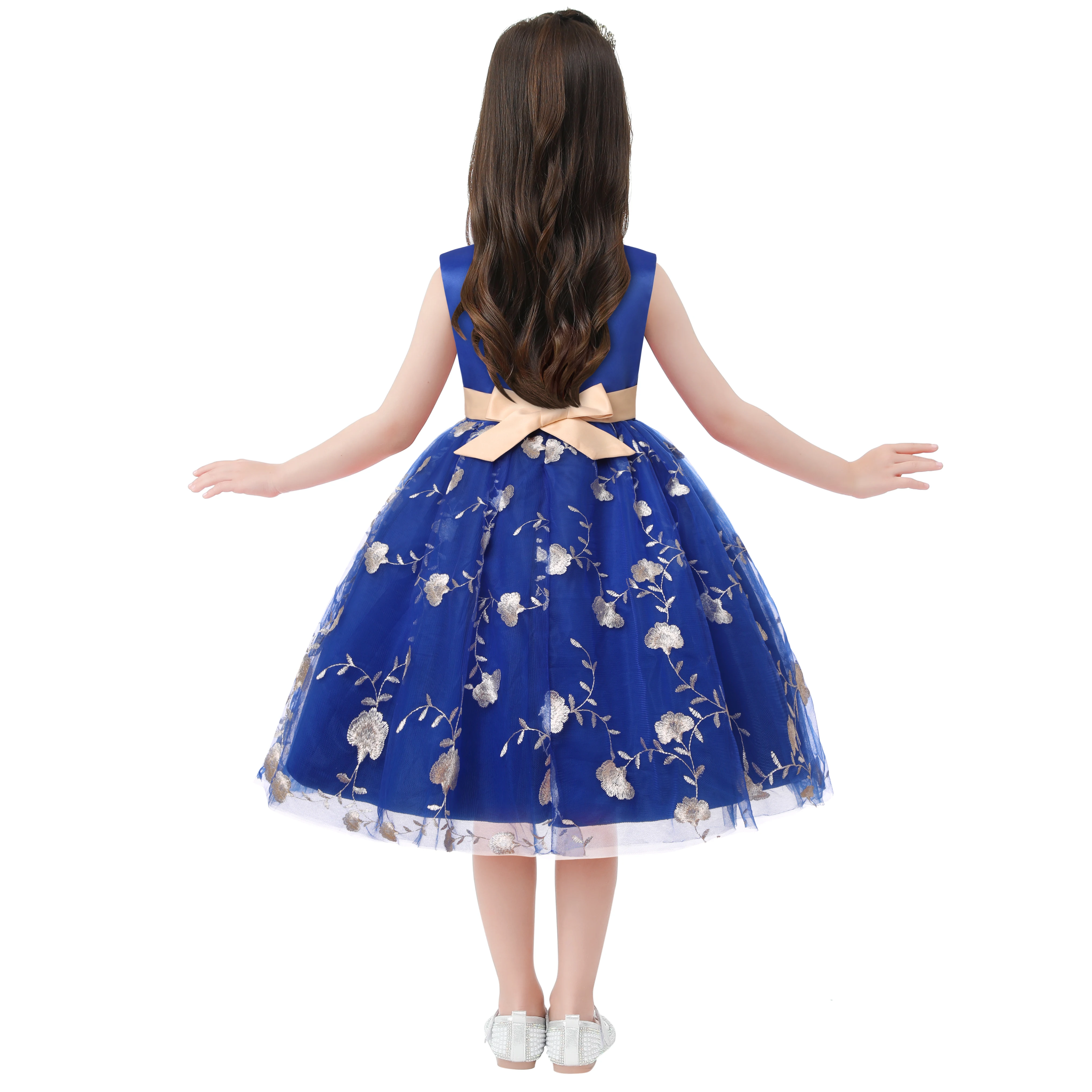 Birthday celebration girl's long dress, princess ball gown, graduation dance party dress, wedding party flower girl dress
