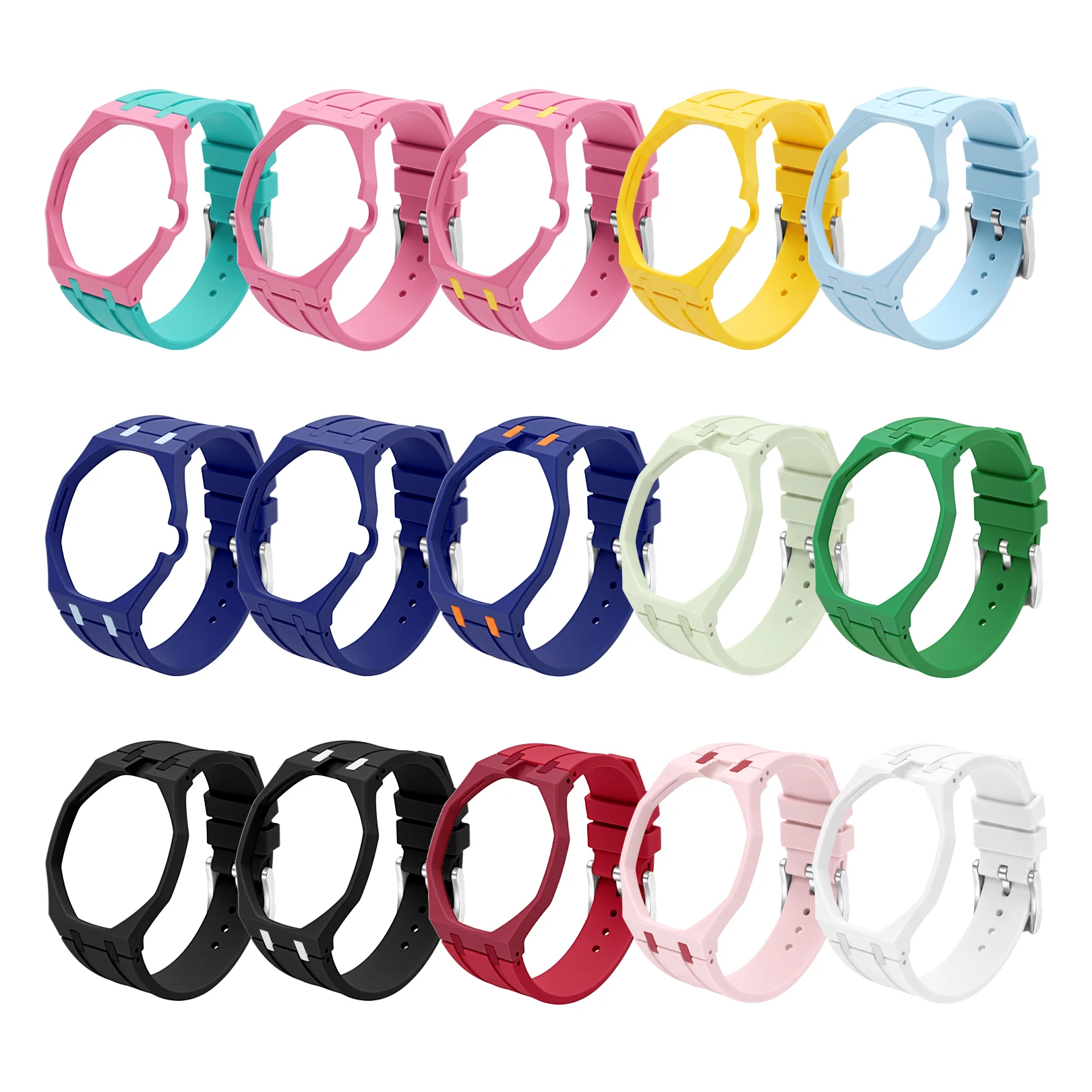 Bio-ceramic case + liquid silicone strap for Swatch X AP Royal POP Pocket Changer To Wristwatch