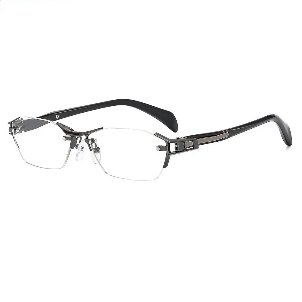 2025Neue Lesebrille für Männer und Frauen, randlos, Antiblulett, Brille, Unisex, photochrome Leser, modisch, Retro, vielseitig, Trendbrille – Detail 3