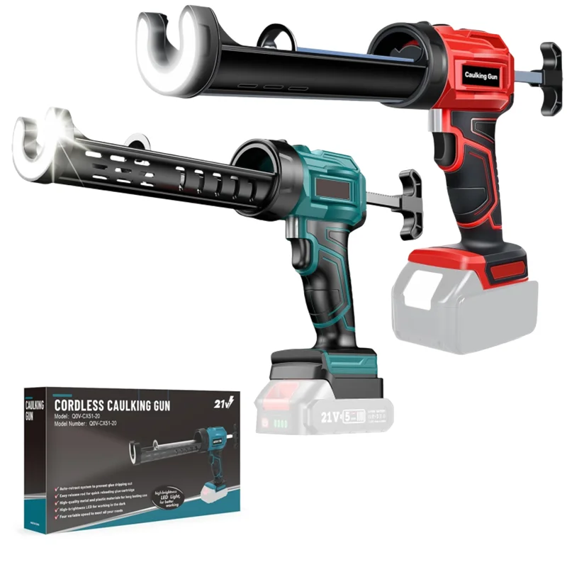 

Electric Caulking Gun with Light for Makita 18V Battery Cordless Caulking Gun for Filling, Sealing Silicone Caulking Tools
