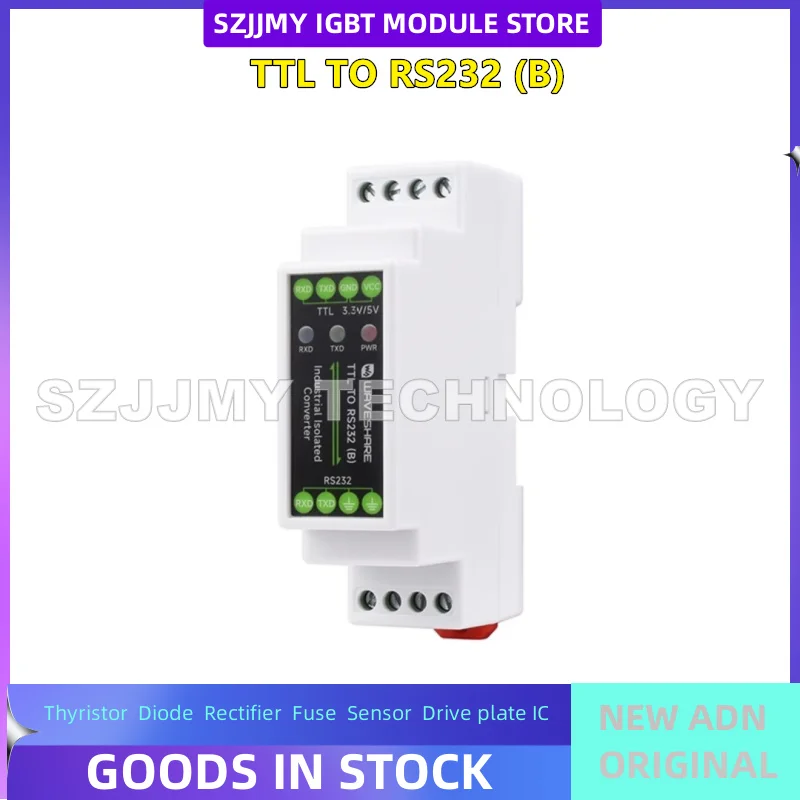 NUOVO convertitore seriale da TTL a RS232 montato su guida di livello industriale con multipli circuiti di protezione di isolamento