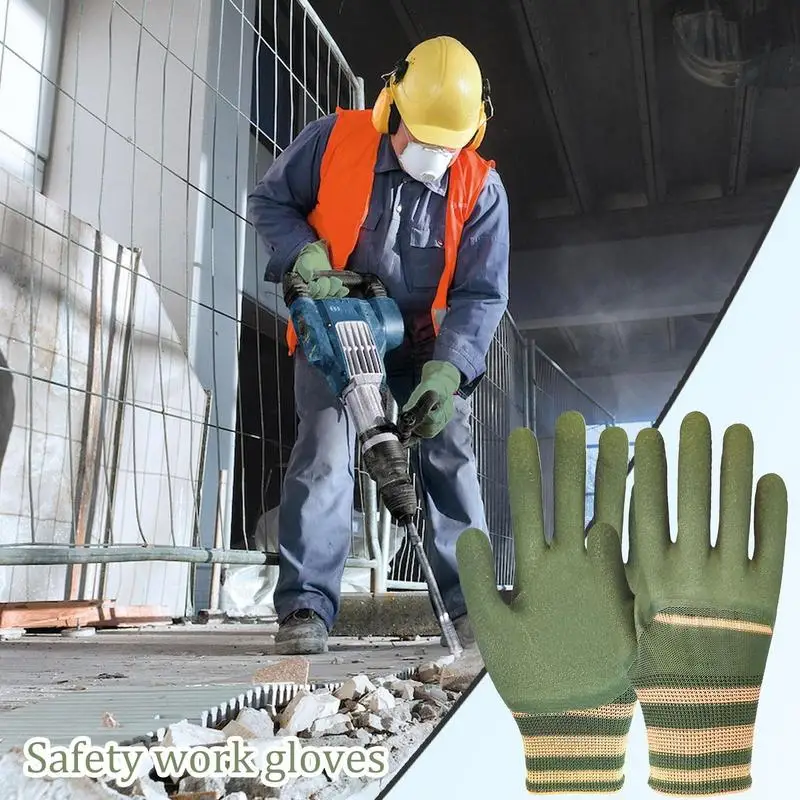 Садовые перчатки, нескользящие, 12 пар, защитные перчатки для мужчин, многофункциональные, для работы, садовые аксессуары, дышащие