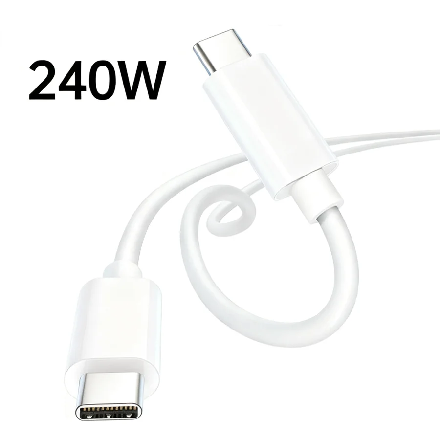 240W PD3.1 USB Type C to Type C 5A 48V Fast Charger Data Cable for Macbook iPhone 17 Samsung S25 Ultra 100w Fast Charging Wire