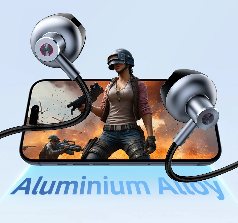 Rocoren USB Typ C Wired Kopfhörer In Ear Mit Mikrofon Stereo Ohrhörer Sport In-line Steuerung Für Xiaomi Samsung Wired Headset – Detail 21