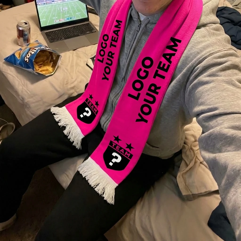 Custom Soccer Scarf Personalized Football Scarf Custom Team Scarf Fan Scarf Sports Gift Stadium Matchday Gift for Men Women