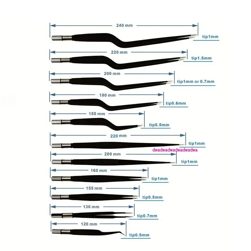 

2023 V-LOCK non-stick Coagulation bipolar forceps straight Compatible With Condenser for electrosurgical unit，Ophthalmic Surgic