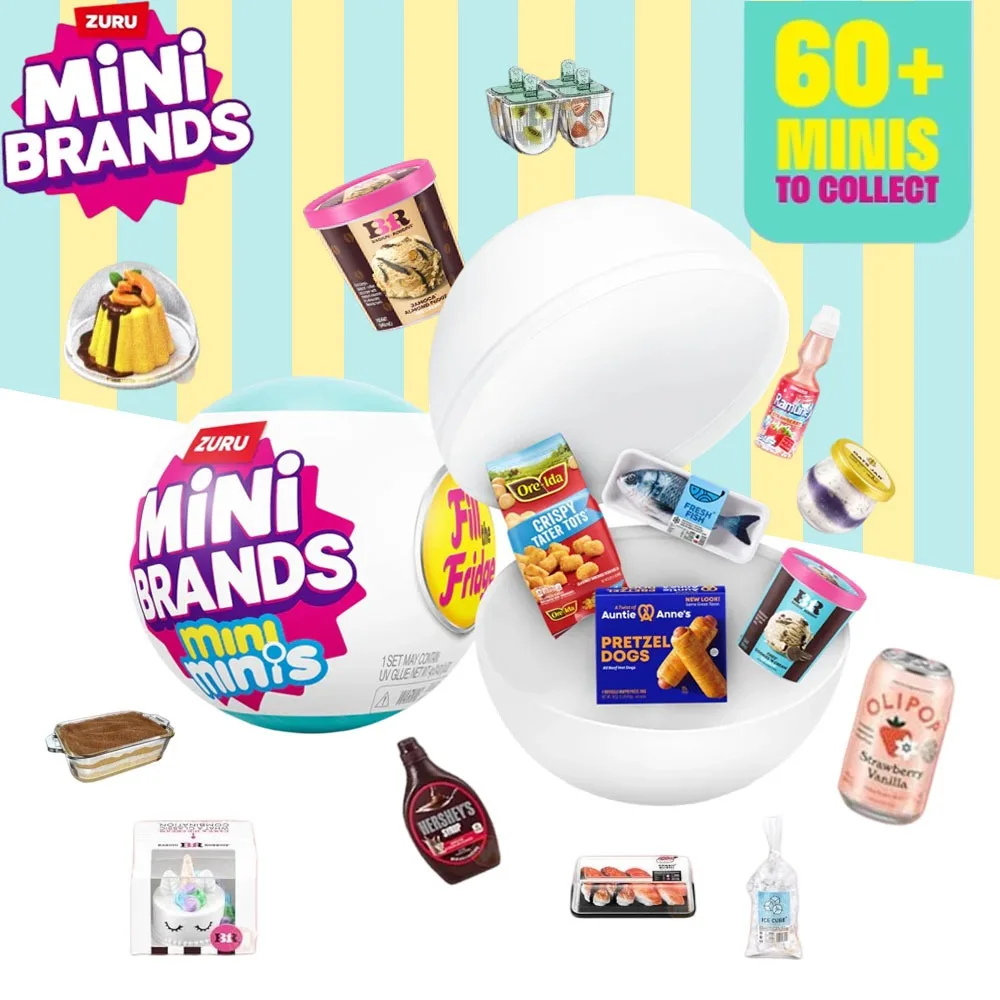

Zuru Mini Brand Surprise Refrigerator Ball Mysterious Toy Decoration Model Blind Box Fill The Fridge Collection Surprise Toys