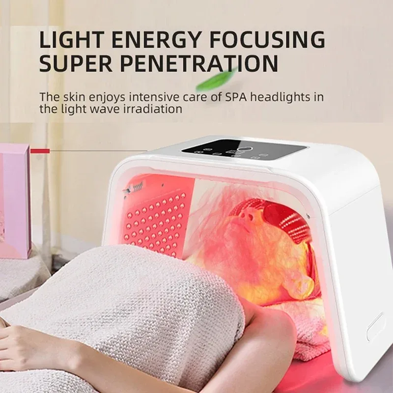 7-Farben LED-Photonen-Gerät mit Nano-Spray für Schönheitssalon und Heimgebrauch, Gesichts- und Körper-LED-Maske, PDT-Gerät zur Hautbefeuchtung und Hautpflege