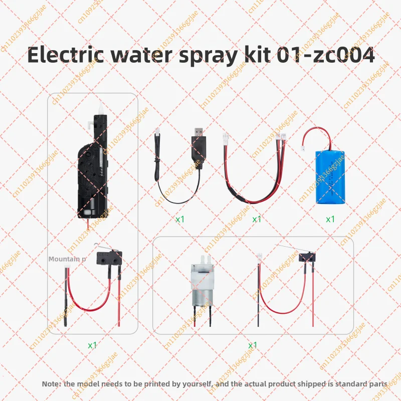 

Original Bambu Lab Electric Water Gun 01 Water Spray Kit 3D Printed Model Component ZH054 Maker Treasure House