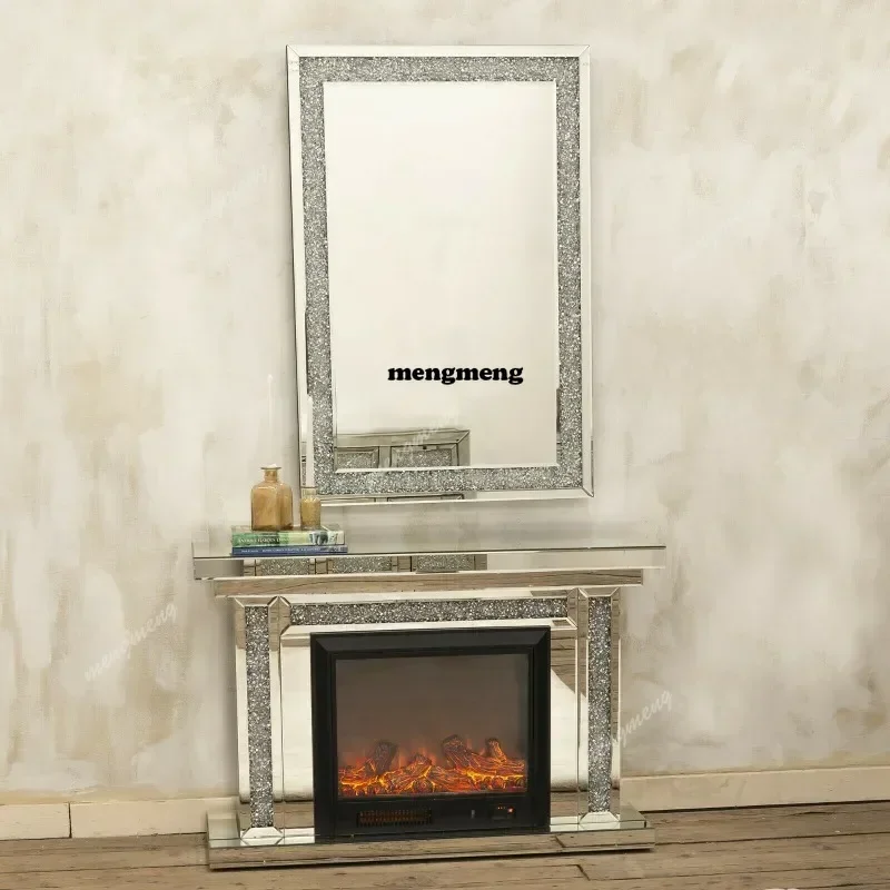 M138 European and American mirror simulation 3D atomized fireplace, glass living room decoration furniture