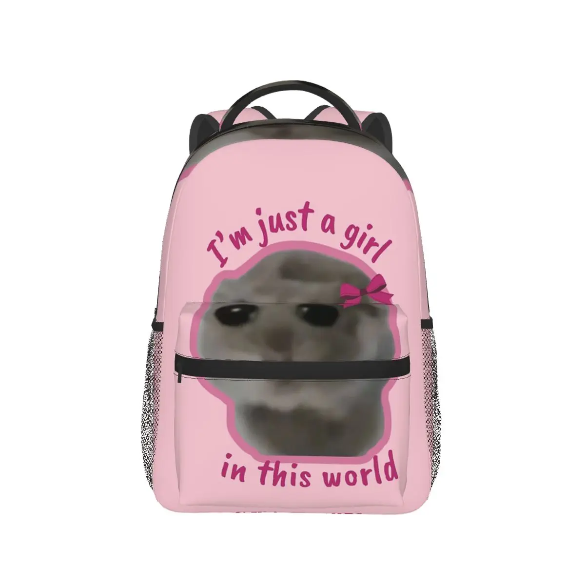 

Сумный хомяк, я просто девушка в этом мире, рюкзак, горячая распродажа, рюкзак большой емкости, школьная сумка, сумка на плечо для мужчин и женщин