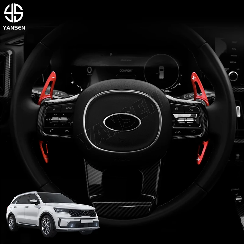 Shift Paddles For Kia MQ4 Sportage NQ5 Car Steering Wheel Extension Shifter Sticker